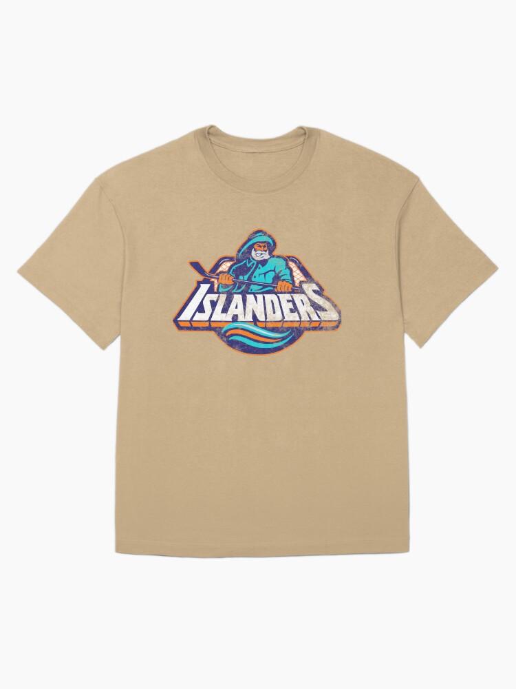 Логотип Islanders Fisherman НХЛ - Выцветший вид, большемерная унисекс футболка