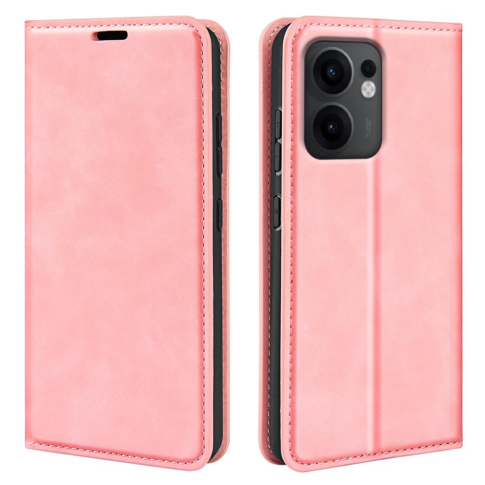 For Oppo Reno13 F 5G Case Skin Touch Leather Wallet Phone Cover