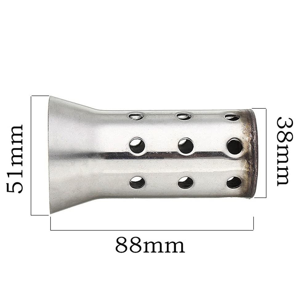 Motorcycle Exhaust Muffler Outer Diameter 51mm Stainless Steel Motorcycle Silencer Noise Reducing Adjustable Removable