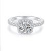 Moissanite Ring For Women 2ct Diamond 925 Sterling Silver White Gold Plated Proposal Rings Weddig Engagement Band Gifts