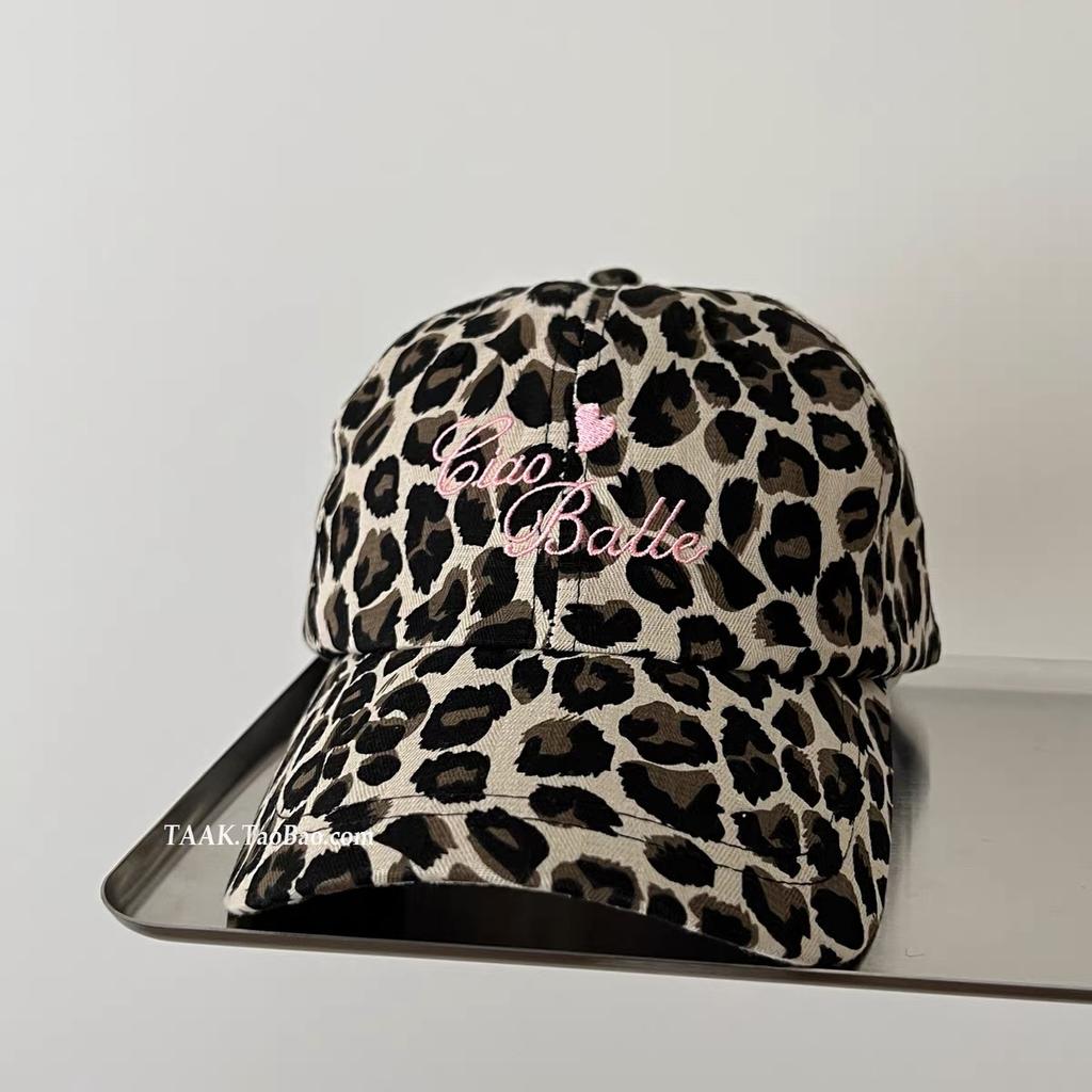 New polka dot leopard print letter embroidery baseball cap children spring and summer street fashion versatile sunshade baseball cap men