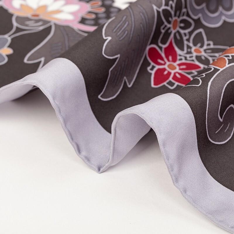 MARJA KURKI Women's Large Double-Sided Night Garden Mulberry Silk Scarf