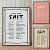 30 способов сказать Fvck Печать плаката Черно-кремовая настенная живопись Печать картин Спальня Дом Гостиная Украшения