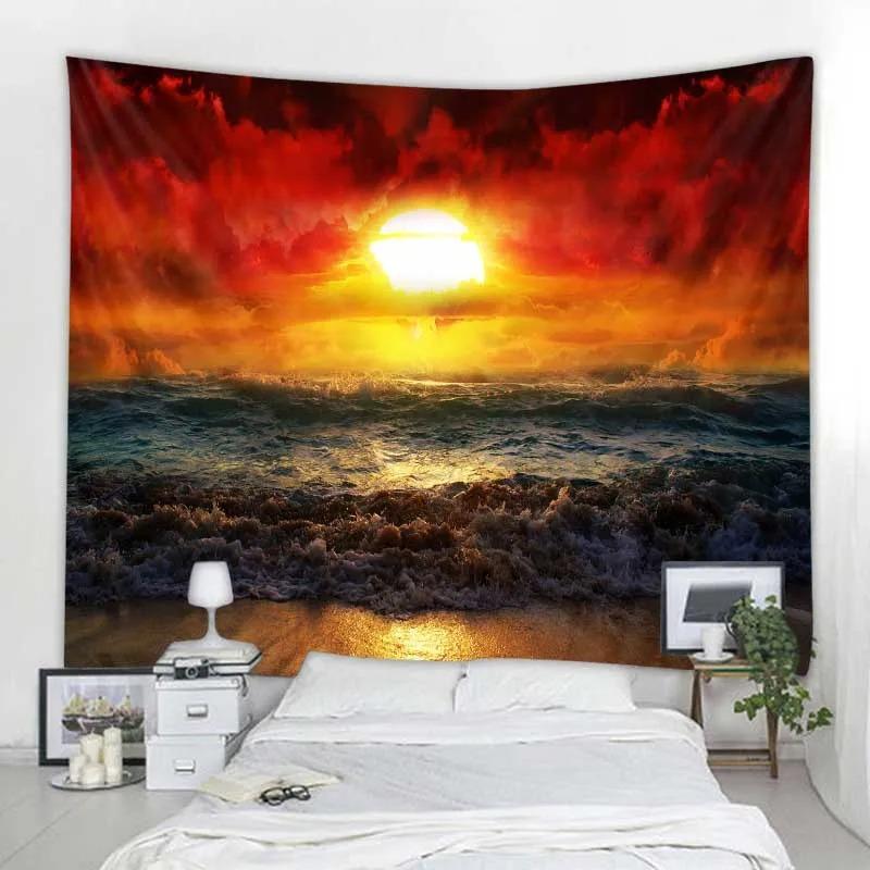 Красивые природные пейзажи, декоративный гобелен, украшение для дома, стены, офиса, гостиной, гобелен