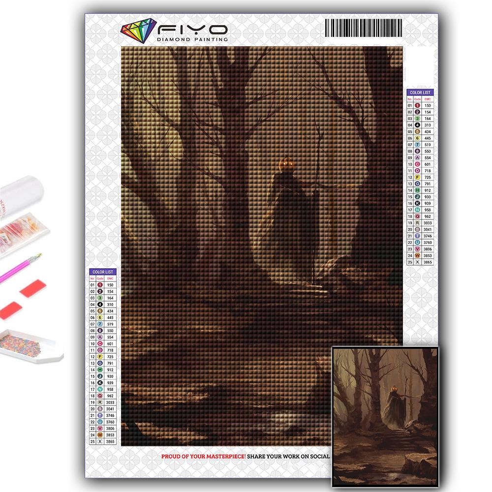 5D Алмазная картина Хэллоуин Страшная голова тыквы Человек DIY Алмазная вышивка Горный хрусталь Украшение дома