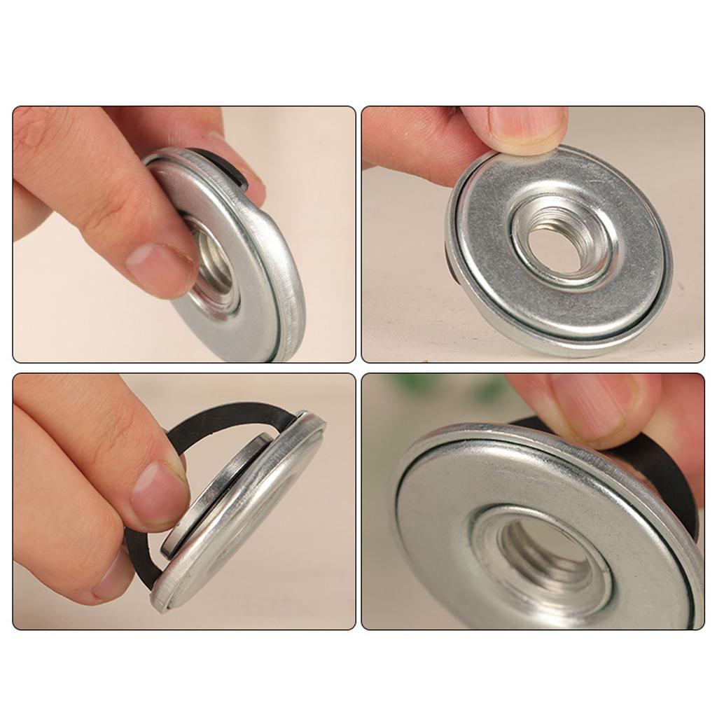 2 шт. Фланцевые гайки для угловой шлифмашины M14 Высокая стабильность Углеродистая сталь Быстросъемная Фланцевая стопорная гайка для шлифмашины для замены или фиксации отрезных дисков