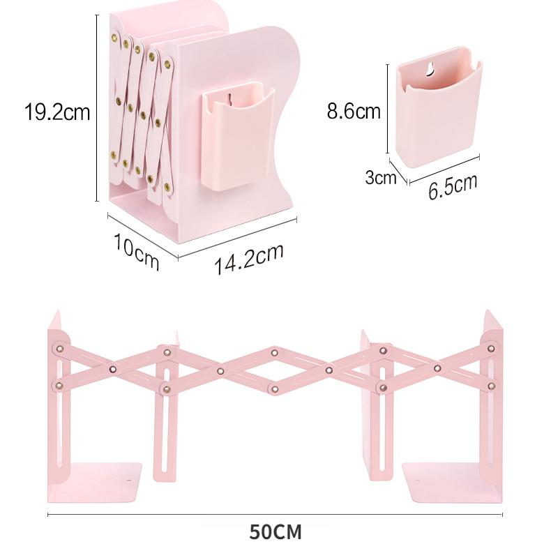 Выдвижная книжная полка с держателем для ручек и книжной полкой, встроенная настольная стойка для хранения книг, перегородка для книг