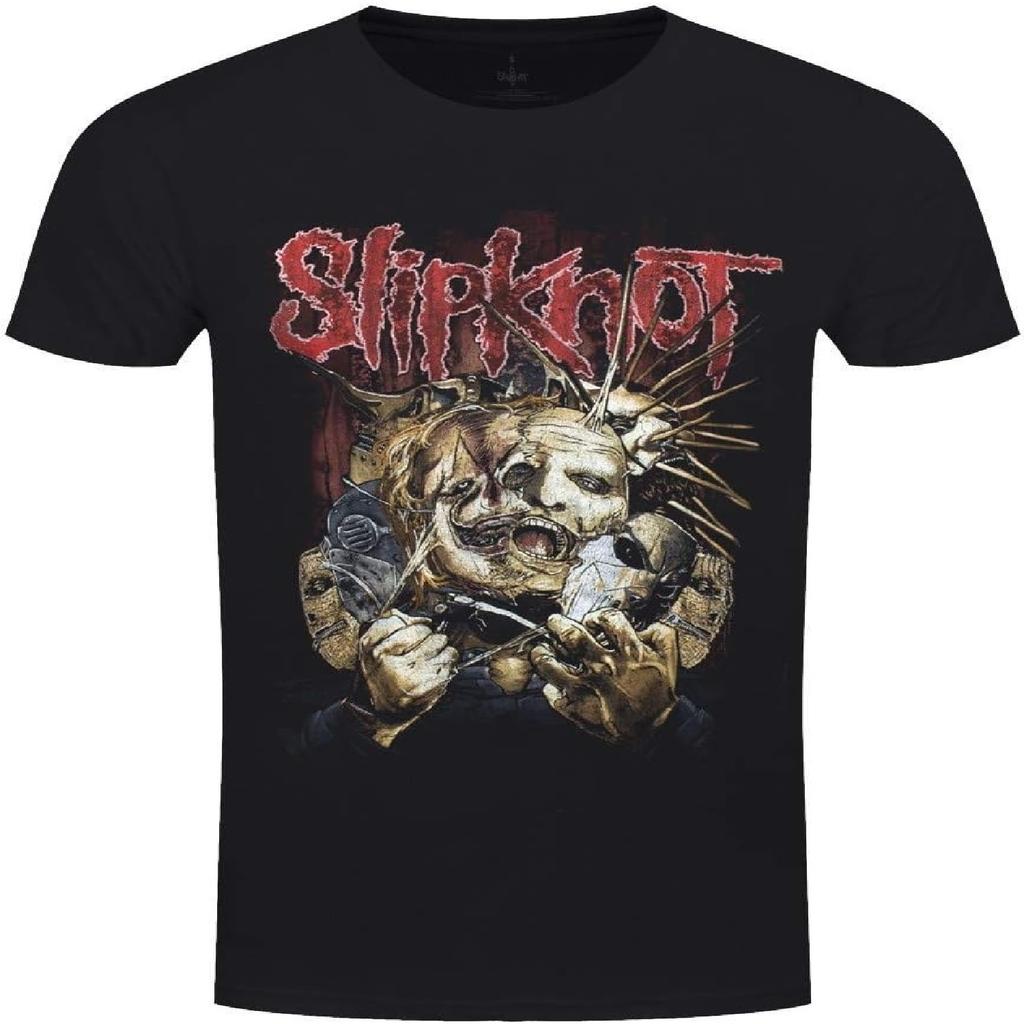 Slipknot Мужская Torn Apart (Назад Печать) Приталенная футболка X-Large Черная