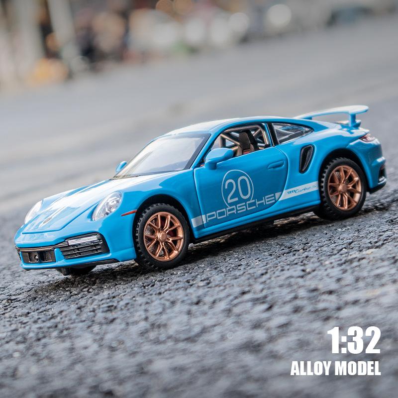 Моделирование 1:32 Porsche 911 Turbo S Легкосплавная Гоночная Машинка Металлическая Литая Модель Детская Игрушка Подарок для Детей Подарок на День Рождения Для Мальчиков