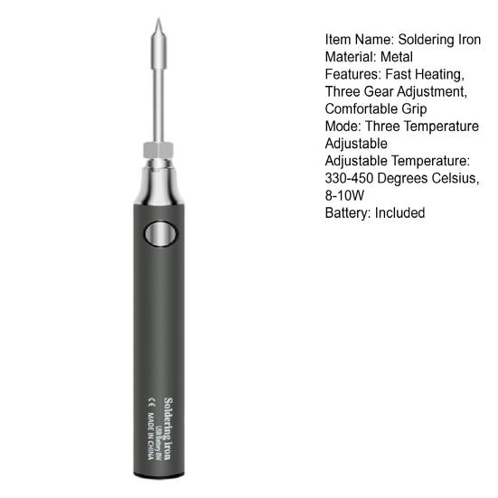 Паяльник с тремя скоростями регулировки, быстрый нагрев, высокая термостойкость, портативная беспроводная зарядка, сварочная ручка, принадлежности для мастерской