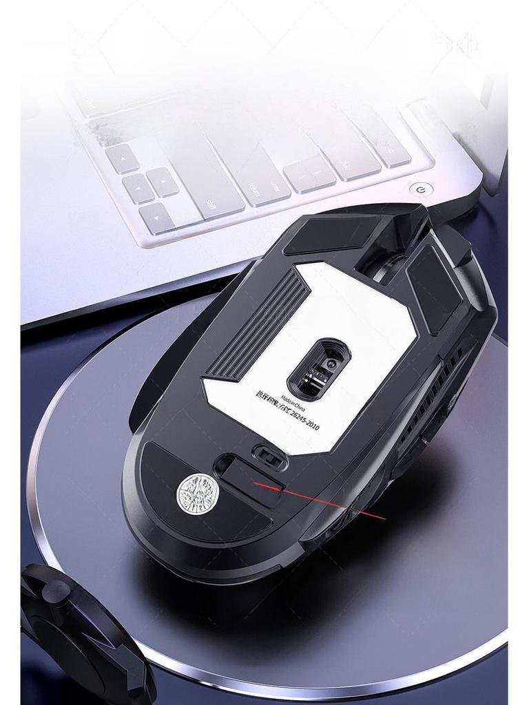 Беспроводная игровая мышь Silver A9 Luminous Silent Wireless - розовый аксессуар для ноутбука для девочек