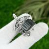 Black Tourmaline Rough Stone 925 Sterling Silver Boho Mother Bezel New Pendant
