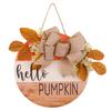 1 Pc HELLO FALL Hanging, Harvest Festival Decor Front Door Garland, Autumn Decor Wooden House Number Pendant with Pumpkin Bow, Decorative Wreaths