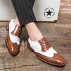 Fashion British Style Men Casual Leather Brogue Shoes High Quality Fashion Colors Casual Business Shoes Lace-up Oxford Shoes Plus Size48