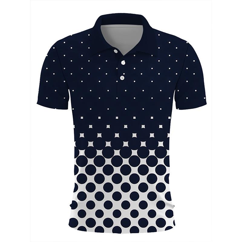 2024 Новая мужская летняя модная повседневная рубашка поло с коротким рукавом с 3D цифровым принтом, мужская рубашка поло для гольфа.