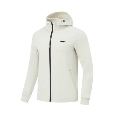 Li-Ning Флисовая подкладка, теплая куртка-бомбер с капюшоном, спортивная повседневная, с буквенным принтом, мужская куртка AWDV975-1