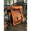 Leather Goat Bag Backpack Rucksack Vintage Laptop Brown Genuine Travel Men New