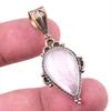 Ювелирные изделия из натурального розового кварца 925 пробы, двухцветный кулон из стерлингового серебра 1,75 дюйма j6m44