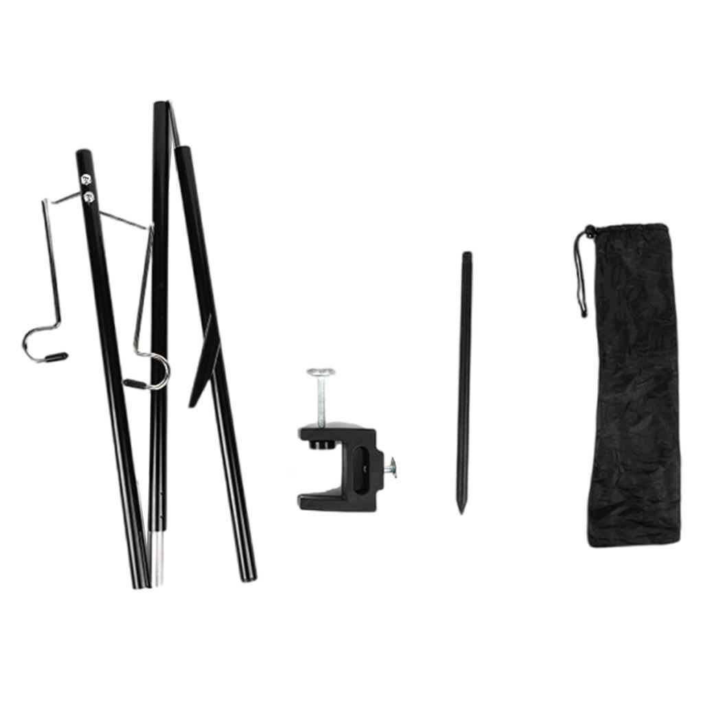 Складная стойка для лампы Портативная уличная вешалка для настольной лампы для пикников, походов, рыбалки, пеших походов, сада, долговечная