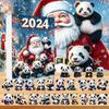 Panda Holiday Countdown Calendar Featuring 24 Acrylic Backpack Charms For Christmas Celebration