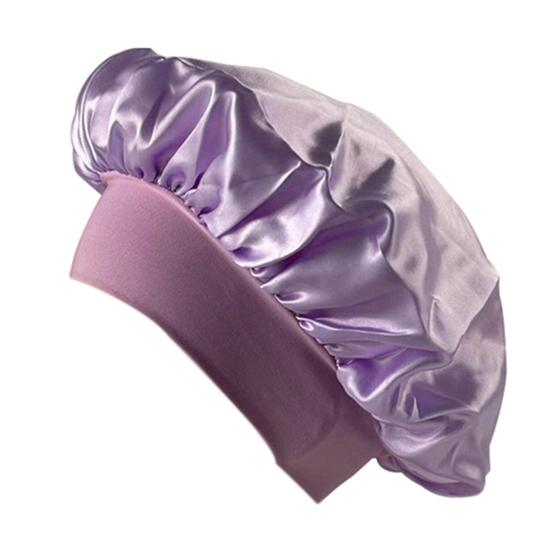 Ночной колпак с эластичной широкой лентой, очень большой спальный атласный капор, гладкий, высокий