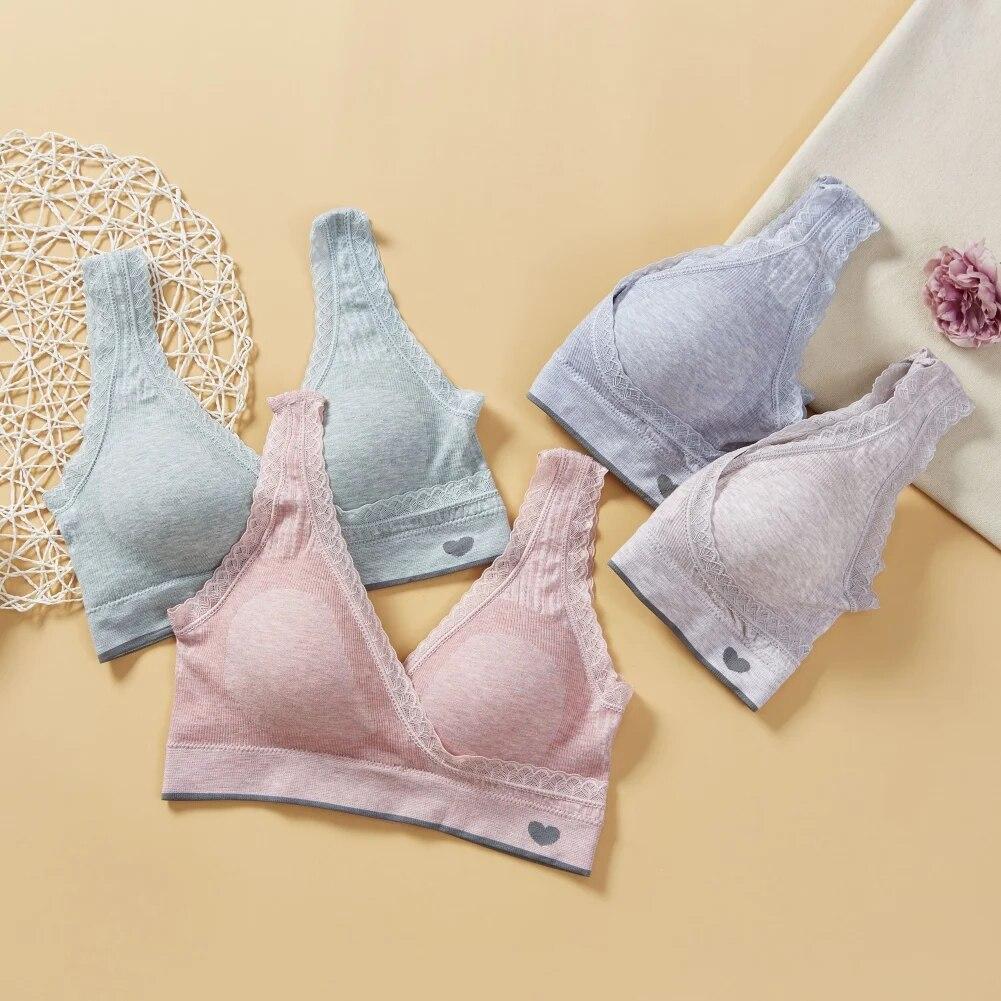 Женский бюстгальтер для кормления, хлопковый эластичный бюстгальтер для беременных