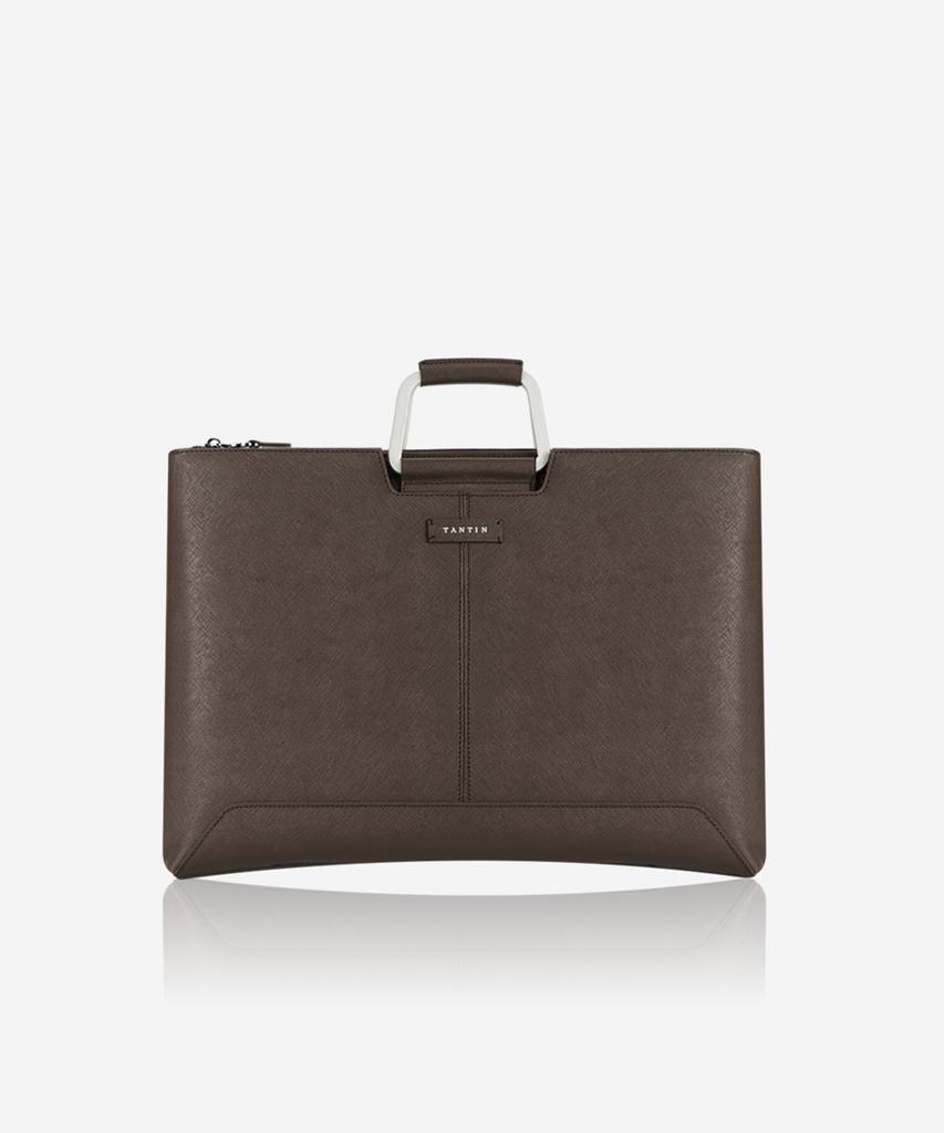 Tantin Taylor Men'S Leather Briefcase T11003 Brown Medium