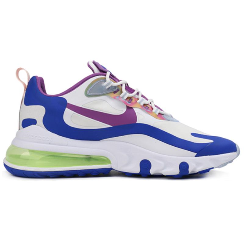 Nike Air Max 270 React White Berry Royal Sneakers Casual Shoes CW0630-100