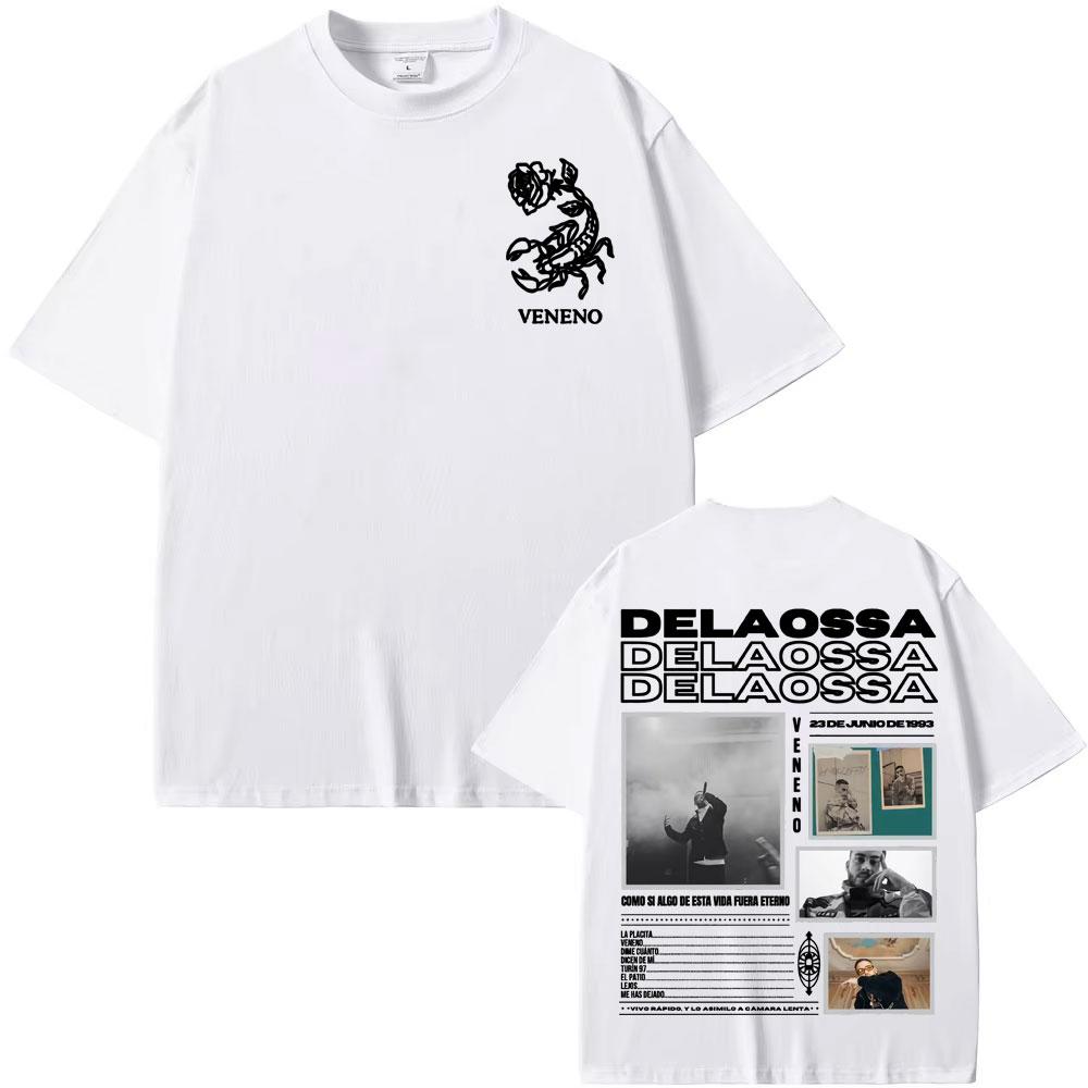 Rapper Delaossa Veneno Album 2025 Tour Tshirts Unisexs Clothing Fashion Hip Hop Tshirt Unisex Casual Cotton Short Sleeve T Shirt