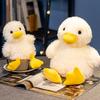 20-40СМ Милый Мультяшный Аниме Сидячая Поза Желтый Утенок Плюшевая Игрушка Кавайный Утенок Детская Успокаивающая Кукла Подушка Ручной Работы Подарок на День Рождения