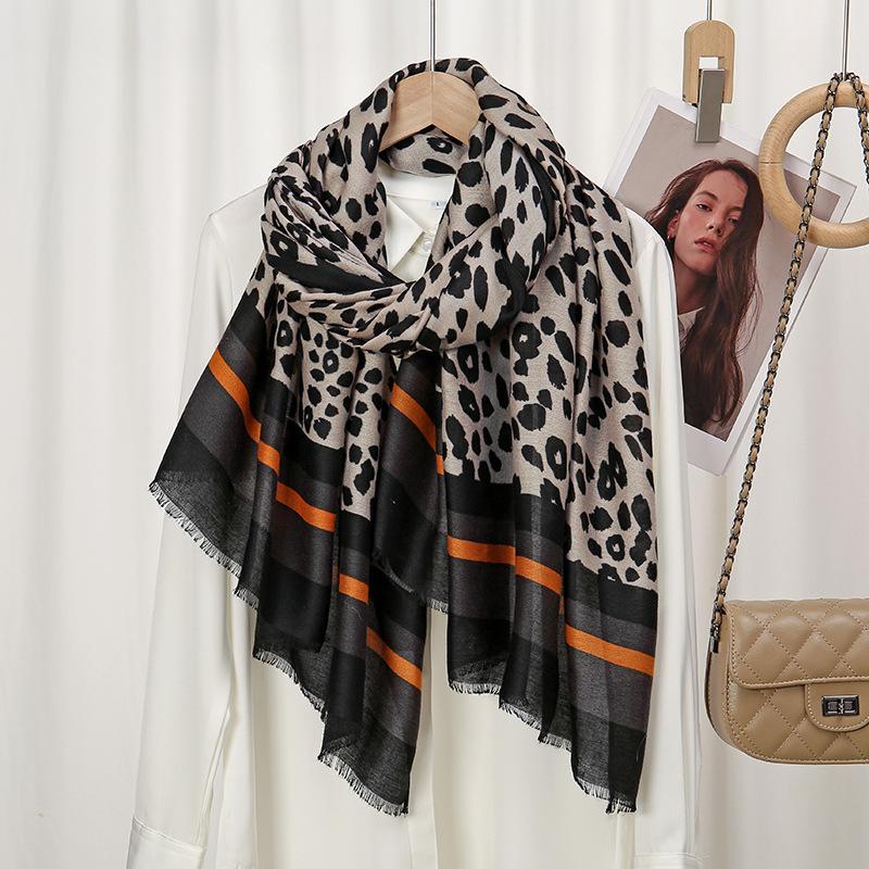 Winter Thick Viscose Scarf Geometric Plaid Fringe Cotton Shawls And Wraps Pashmina Stole Bufandas Muslim Hijab Sjaal 180*90Cm
