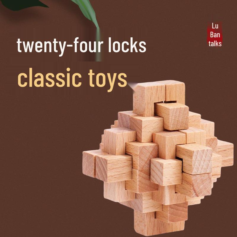 Kids' Educational Luban Lock IQ Puzzle Set: Assembly Toy for Stress Relief