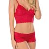 Erotic Lace Lingerie Set With Sheer Tulle And Adjustable Straps For Romantic Nightwear