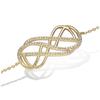 [R3863] - White Gold 'Infini' Gold Plated Bracelet - 30x15 Mm
