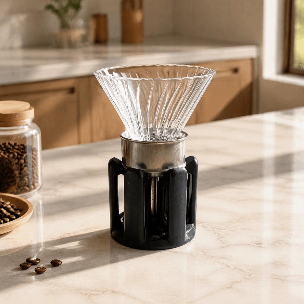 Universal Fit Coffee Maker Funnel Stand 3D Pour Over Coffee Dripper Kitchen Accessory