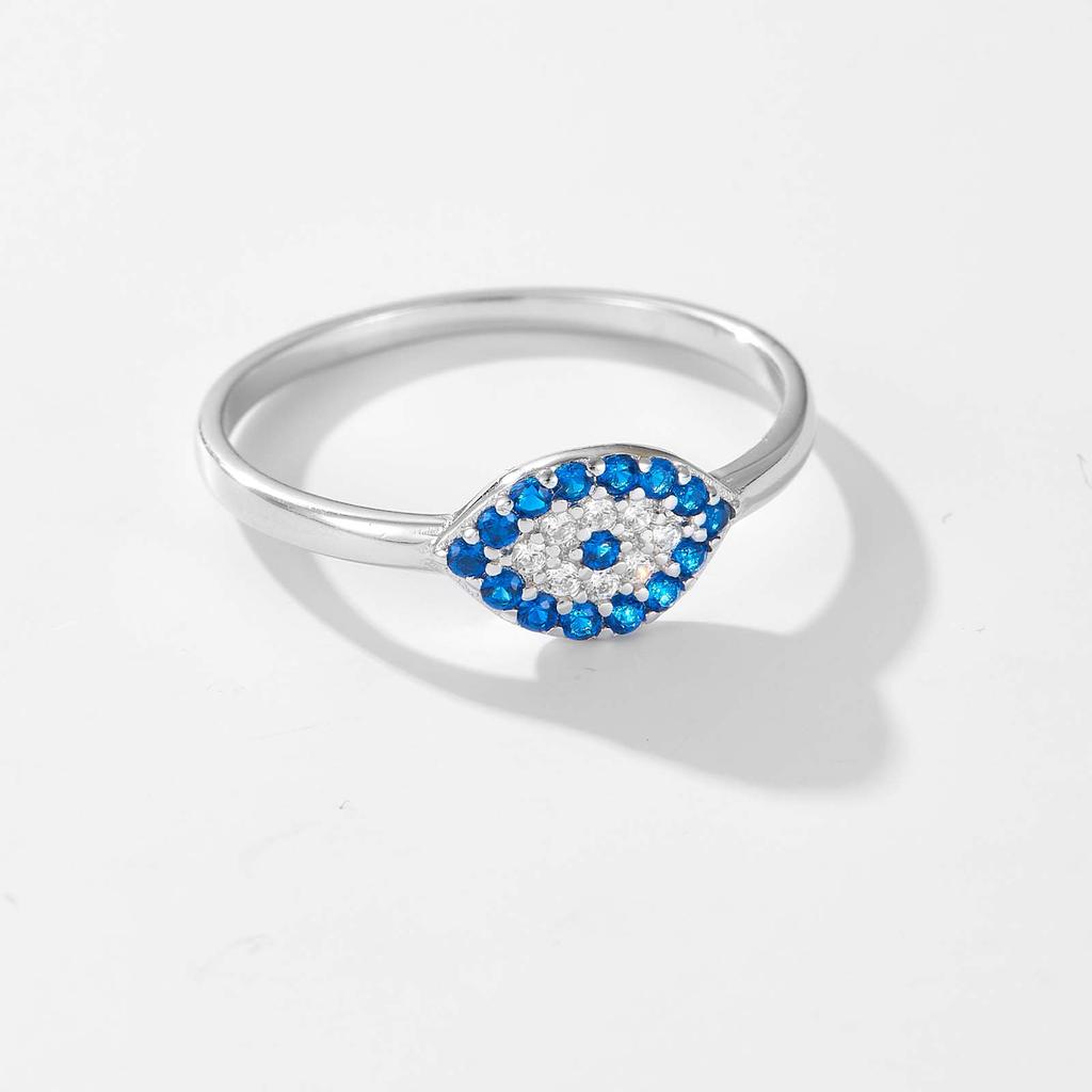 ANDYWEN Кольцо из стерлингового серебра 925 пробы, желтое золото, синий глаз дьявола, счастливое кольцо для женщин, тонкое роскошное кольцо с цирконом, модные высокие ювелирные изделия, подарок