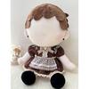 niannyyhouse 40cm Plush Toy Clothes Coffee Dress Apron Cotton Doll Clothes Dress-Up