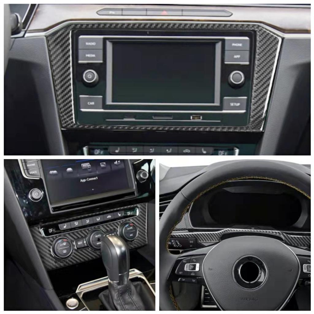 Наклейки для внутренней отделки автомобиля из углеродного волокна для Volkswagen VW Magotan Arteon 2017-накладка на центральную консоль автомобиля