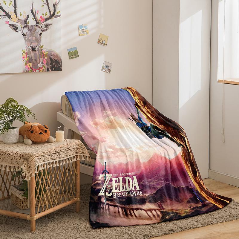 Двустороннее фланелевое одеяло с мультяшным рисунком, выполненное методом 3D-цифровой печати.