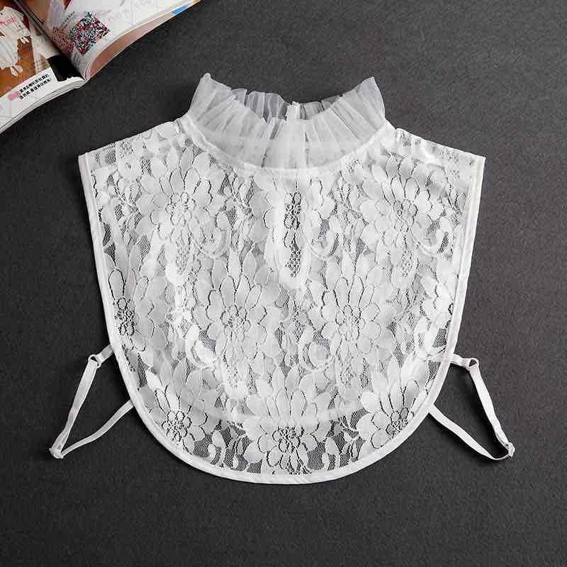 Blouse Tops Layered Ruffle Lace False Collar Sweater Shirt Decorative Fake Collar Detachable Stand Collar Clothes Accessories