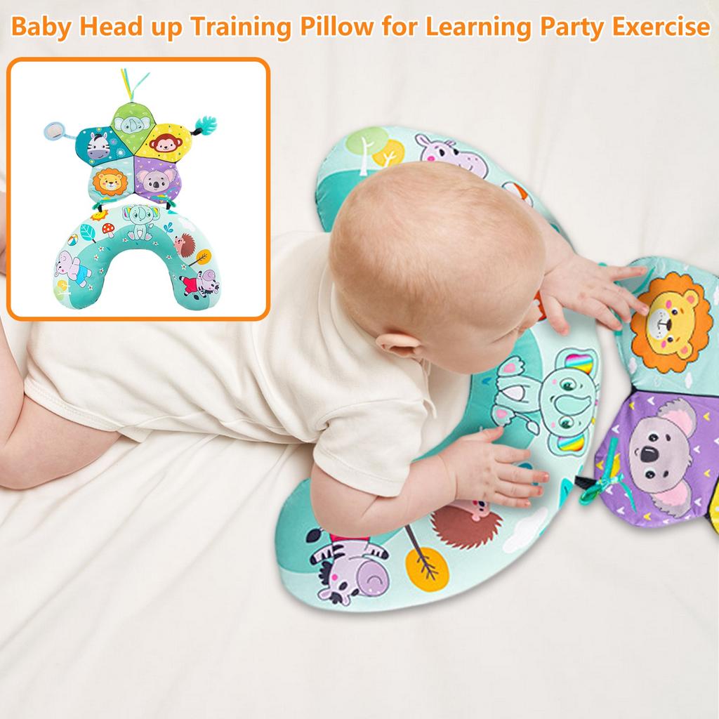 Baby Tummy Pillow, Time Training Pillow, Baby Head Raising Training Pillow, Animal Pattern, Early Education Toy.