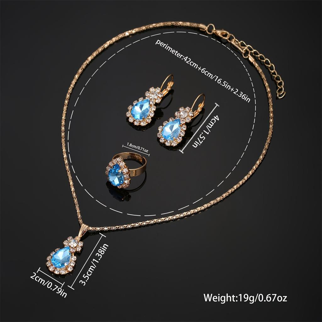 4 Piece Jewelry Set, Luxury Rhinestone Quartz Bracelet Watch, Vintage Analog Watch, Gift for Mom and Her