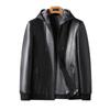 Кожаная куртка мужская средняя и длинная флисовая утолщенная съемная шапка кожаная куртка куртка меховая интегрированная кожаная куртка мужская куртка