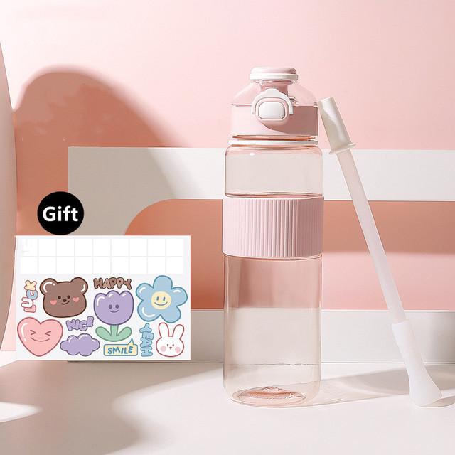 1100 мл/720 мл модная бутылка для воды из здорового материала с соломинкой, большая емкость, спортивные пластиковые бутылки для питья, экологически чистые