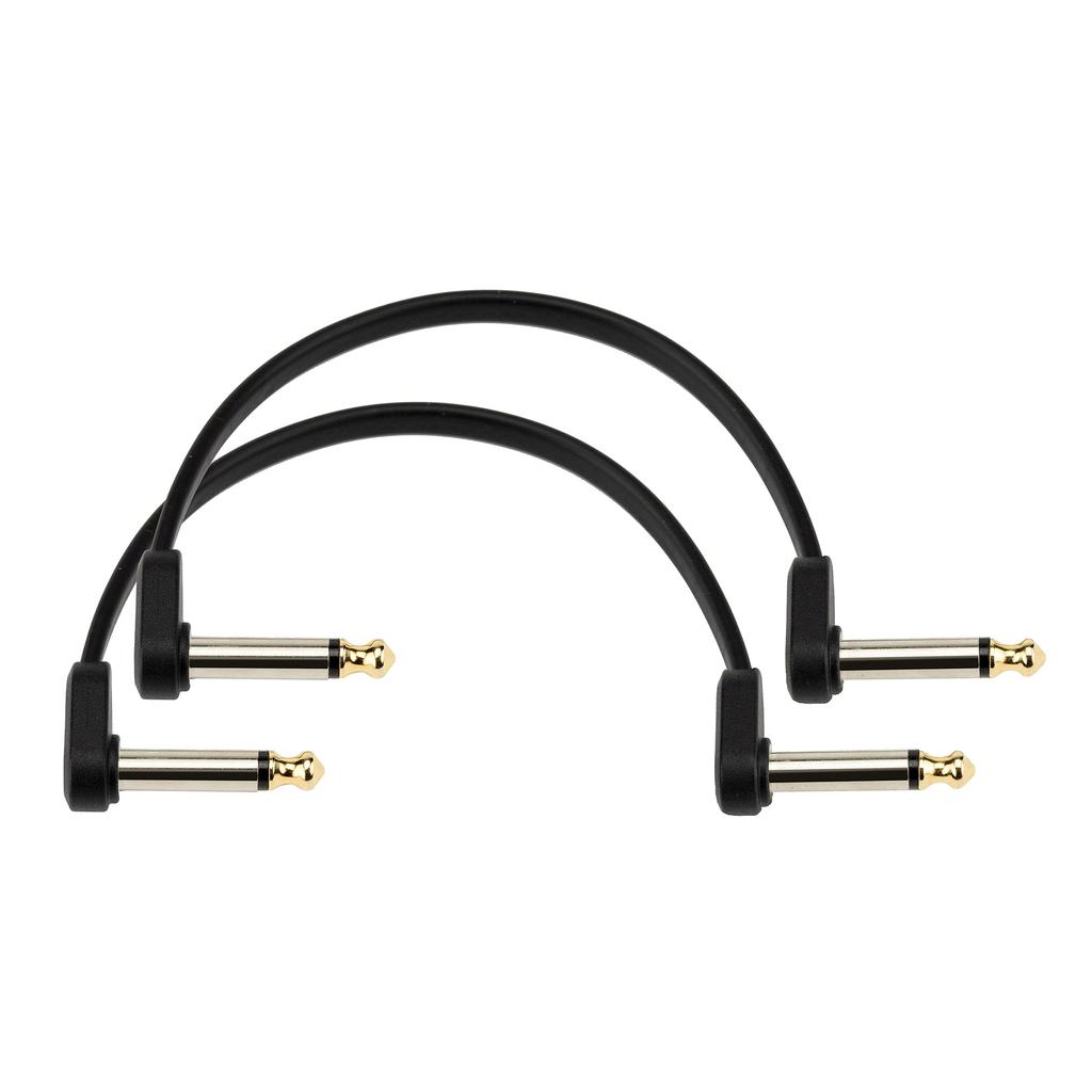 D'Addario Плоский патч-кабель (Экранированный кабель) Упаковка из 2 шт. PW-FPRR-206OS (15см LL шатун)