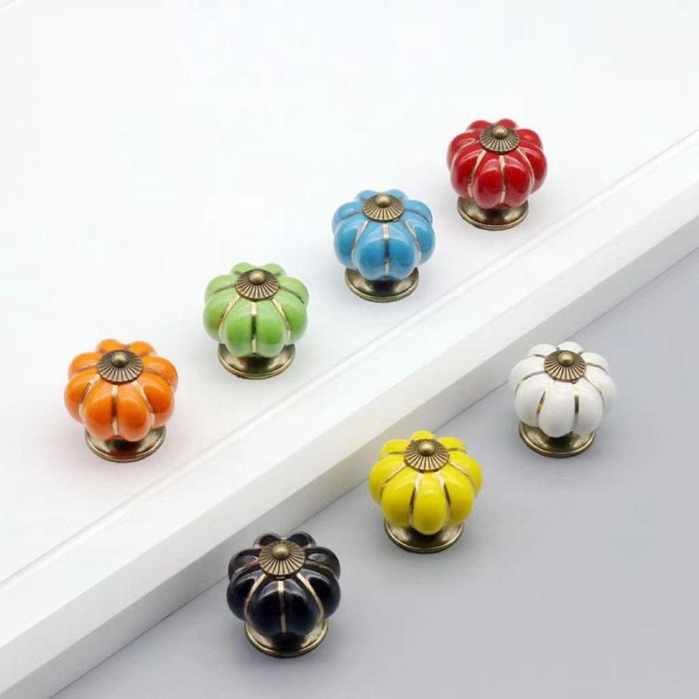 Ceramic 1Pcs Cupboard Hardware Furniture Single Hole Door Handle Drawer Pull Door Knob Drawer Knob