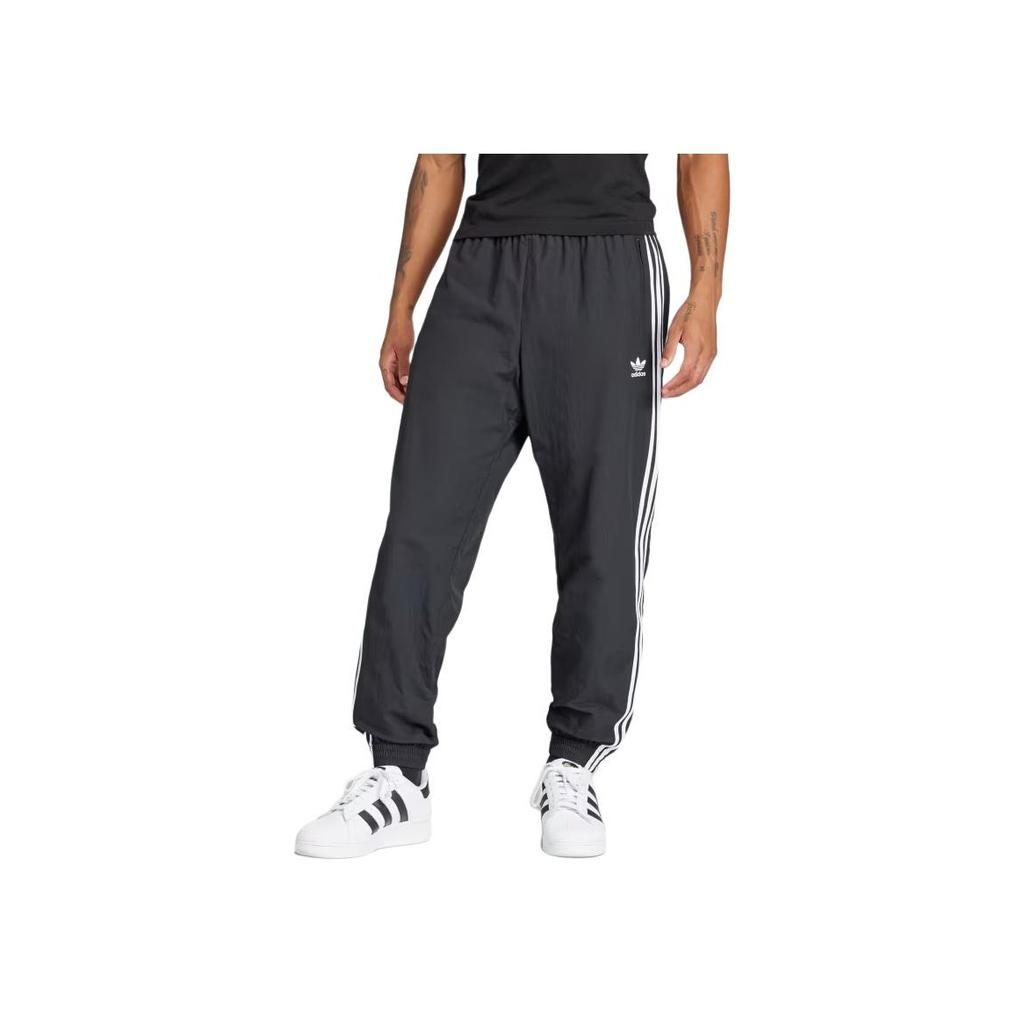 adidas Спортивные штаны Adicolor Woven Firebird черные мужские в уличном стиле IT2501