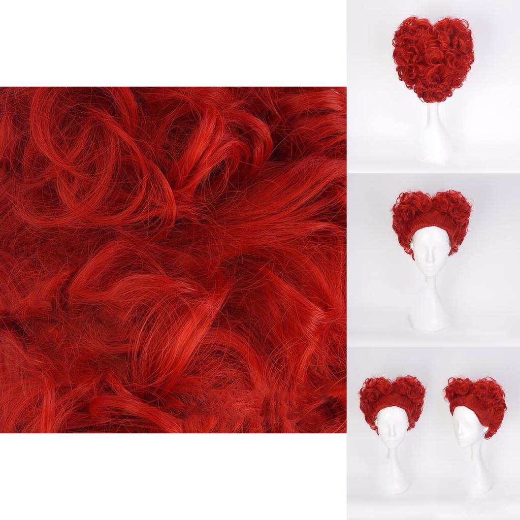 Enchanting Alice In Wonderland Queen Of Hearts Burgundy Curls Wig For Spectacular Cosplay