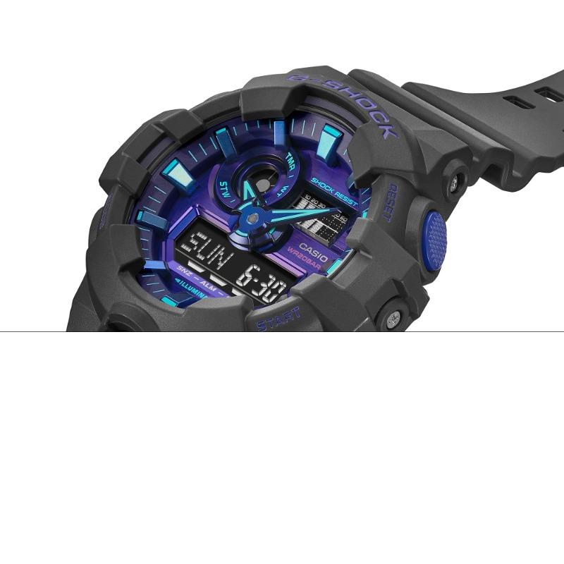 Casio Men's Resin 200M Water Resistant Analog Shock Resistant Quartz Watch GA-700VB-1A