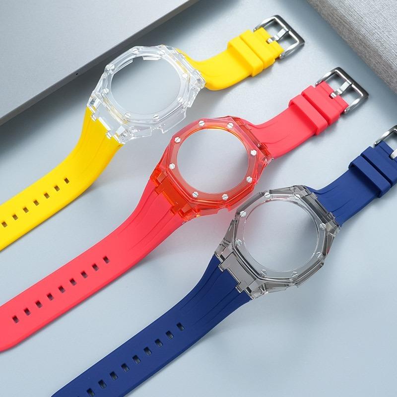 Ga2100 Силиконовый комплект для модификации ремешок корпус набор Для Casio GA-2100/2110 GA-B2100 Прозрачный ледниковый корпус Ремешок для часов С инструментом для переделки